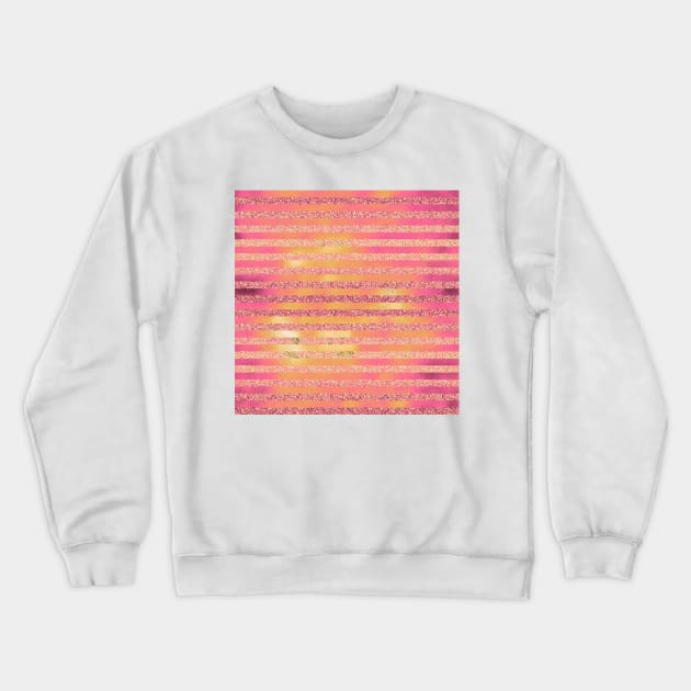 Glitter Stripes Crewneck Sweatshirt by Minxylynx4